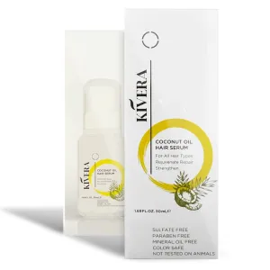 Coconut Oil Hair Serum - Hair Growth Serum for Rejuvenate & Strengthen Hair - Anti Frizz Hair Serum for Damaged Hair - Hair Oil Serum for Men & Women, 1 Pack