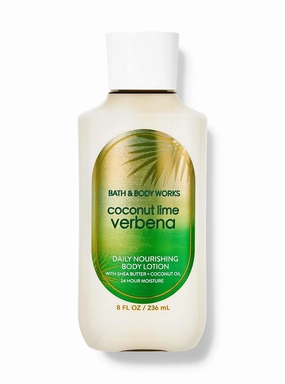Coconut Lime Verbena Body Lotion Daily Nourishing Bath and Body 8 fl oz / 236 ml Fragrance notes: sparkling key lime, sheer jasmine and coconut water.