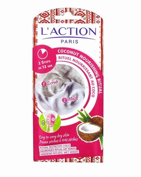 Coconut Nourishing Ritual peeling gently exfoliating face 8g   nourishing and moisturizing mask 7g