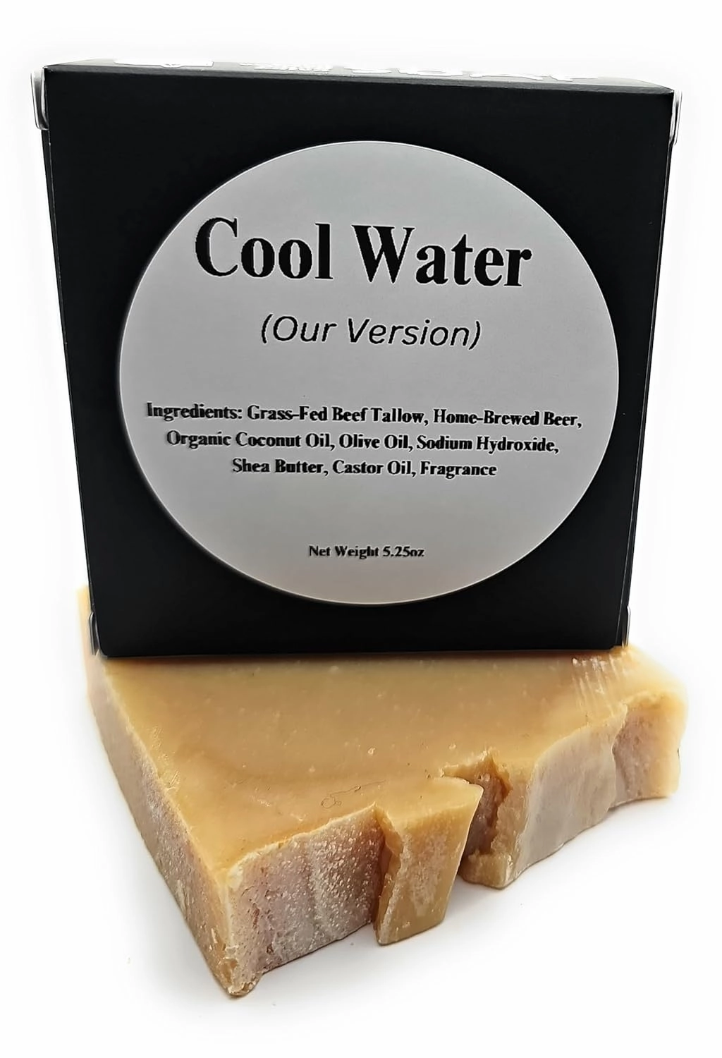 Cool Water (Our Version) Soap Bar, Handcrafted in Colorado, Natural Ingredients with Grass-Fed Beef Tallow, 5.25oz