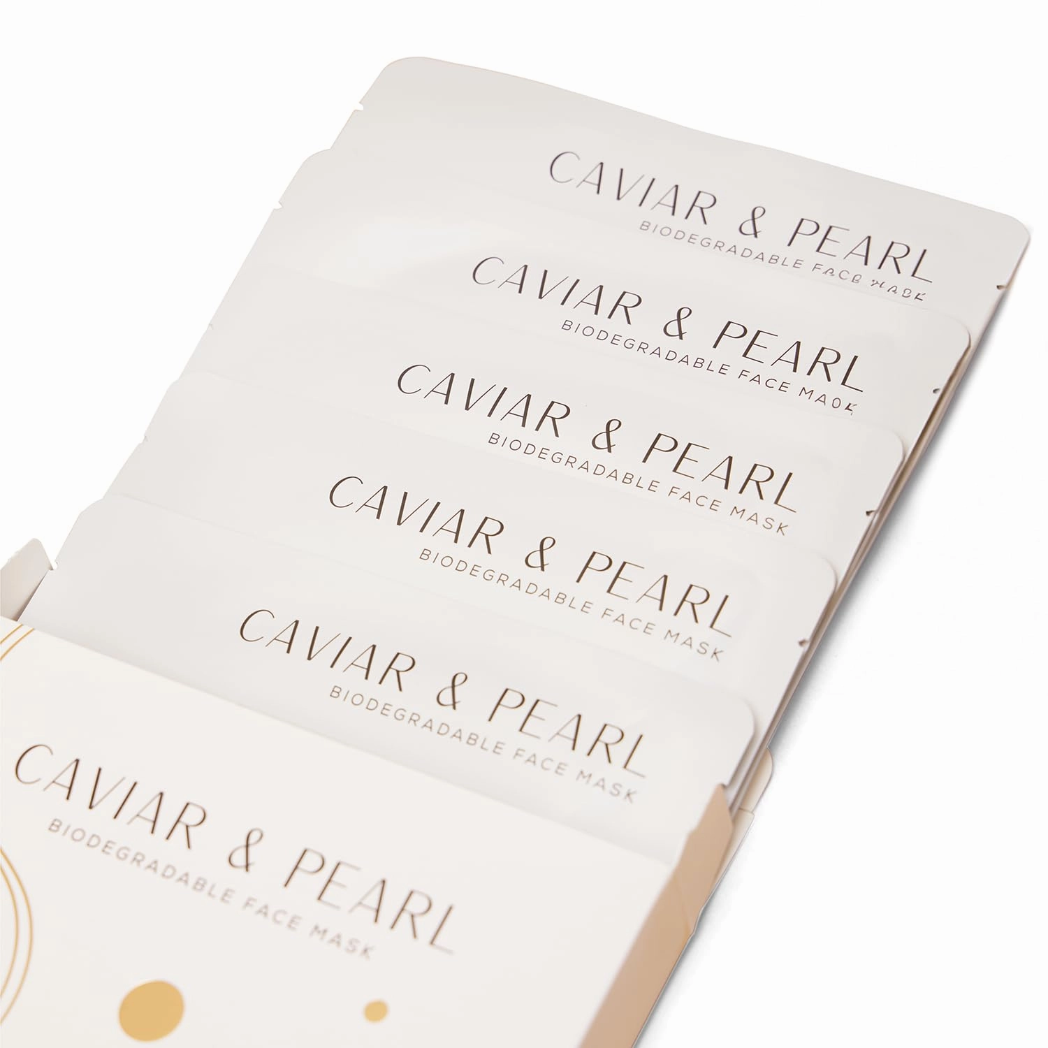 CSM Caviar & Pearl Face Mask – Luminous Hydrated Skin – Reduces Fine Lines & Wrinkles, Brightens Complexion, and Strengthens Skin Barrier – 5 Individually-Wrapped Masks
