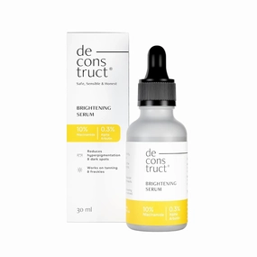 D-constructt 10% Niacinamide Face Serum For Skin Brightening | Reduces Pigmentation & Dark Spots | 0.3% Alpha Arbutin Reduces Tan & Acne Marks | For Women & Men | Beginner Friendly | 30Ml