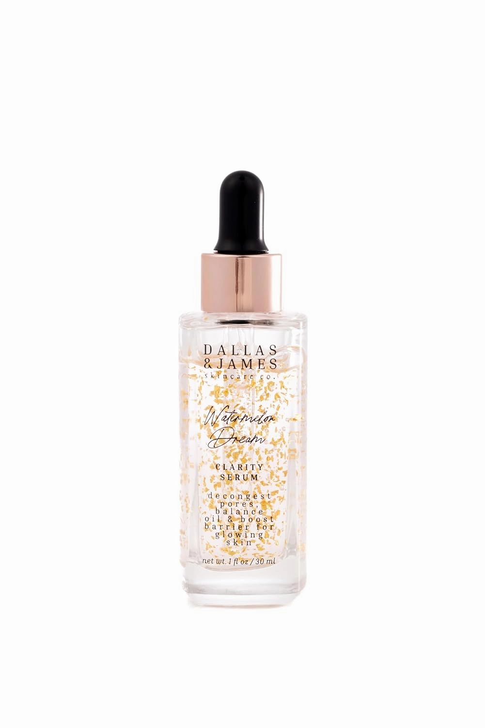 Dallas & James Skincare Co. Watermelon Dream Clarity Serum - with Cloudberry - Hydrate & Clear Clogged Pores with Salicylic Acid, Mandelic Acid   Niacinamide