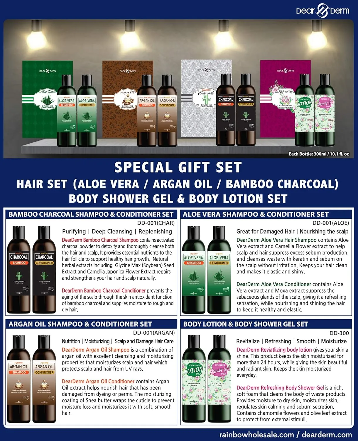 Dearderm Aloe Vera Shampoo & Conditioner Set