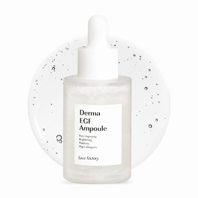 Derma EGF Ampoule, Glass Skin Serums, Skin Regeneration, Korean Skincare, Triple-HA, Anti-Aging Serum, EGF, Non-Sticky, Fast Absorbing, Hydration, Soothing & Repairing (30ml/1.01fl oz)