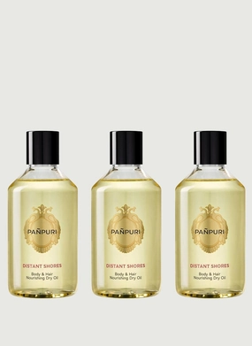 Distant Shores Body and Hair Nourishing Dry Oil 8.45 Fl Oz. (Pack of 3)