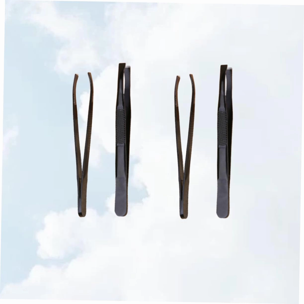 DOITOOL 12 Pcs Tweezers Pointed Eyebrow Clamp Makeup Accessories Eyebrow Clips Make up A206