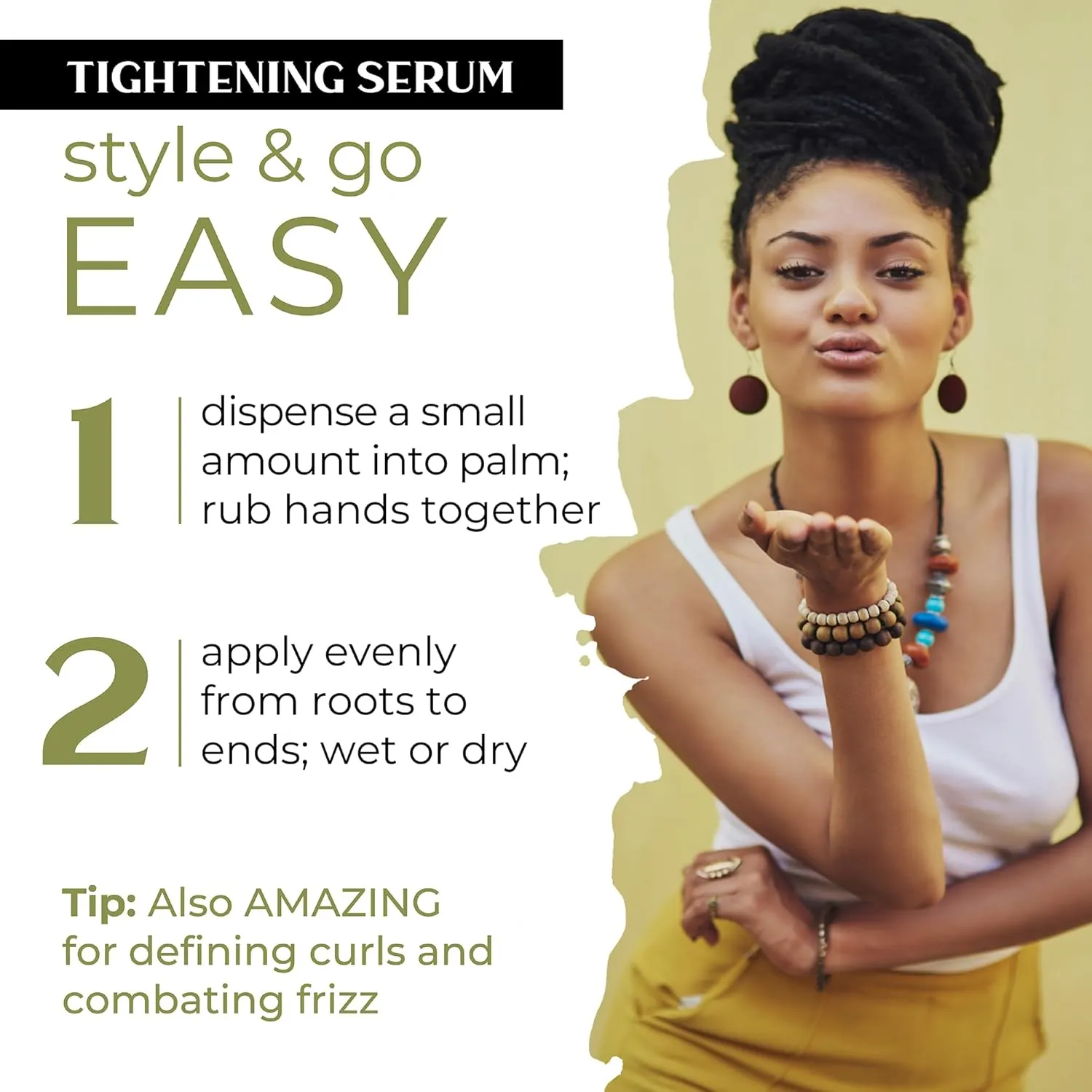 Dollylocks Tightening Serum - Flake-free, Nourishing Treatment, Residue-free Hold, Tightens Locs, Mintea - Tea Tree Spearmint 4oz