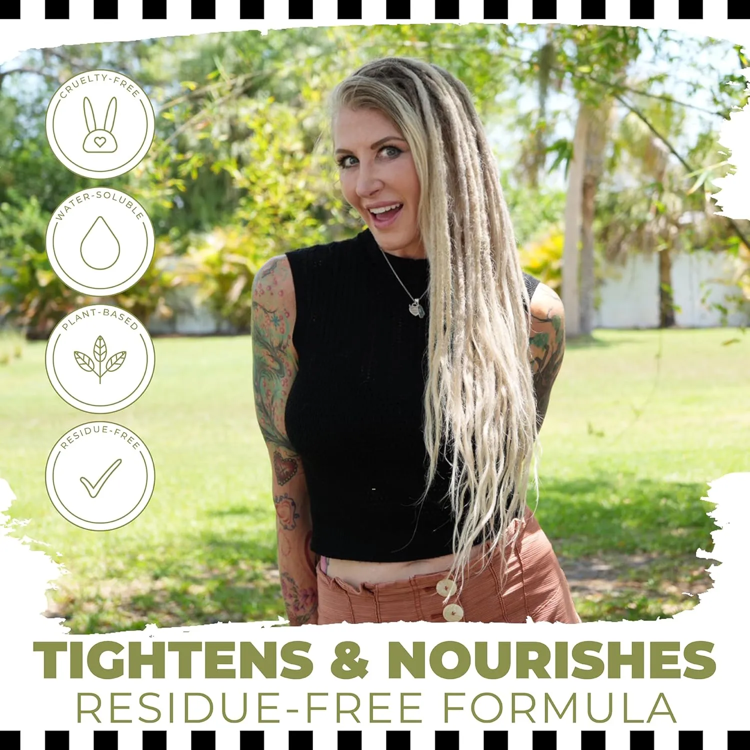 Dollylocks Tightening Serum - Flake-free, Nourishing Treatment, Residue-free Hold, Tightens Locs, Mintea - Tea Tree Spearmint 4oz