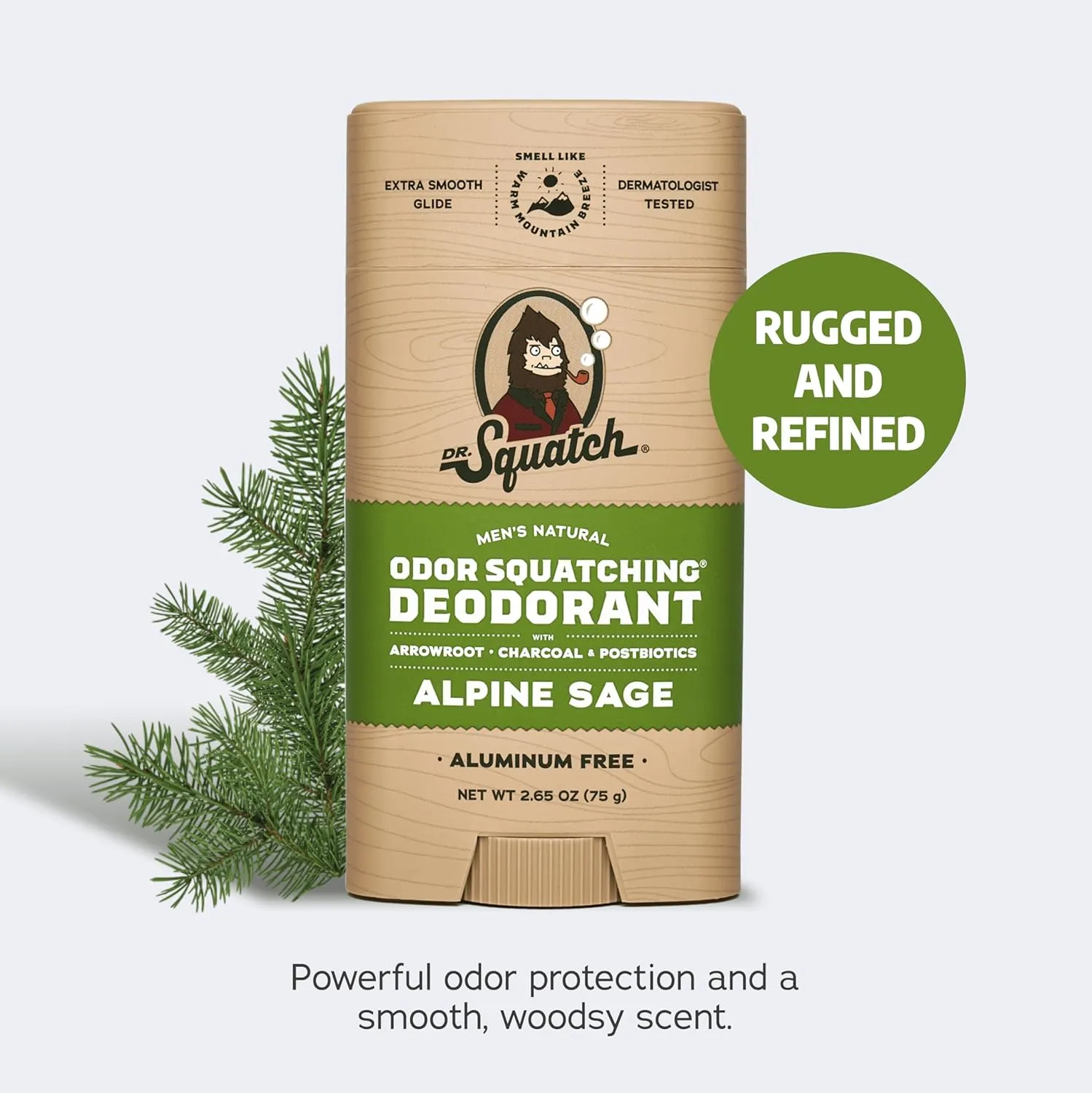 Dr. Squatch Manly Soap and Deodorant Variety Pack - Handmade with Organic Oils, Aluminum-Free - Pine Tar and Alpine Sage