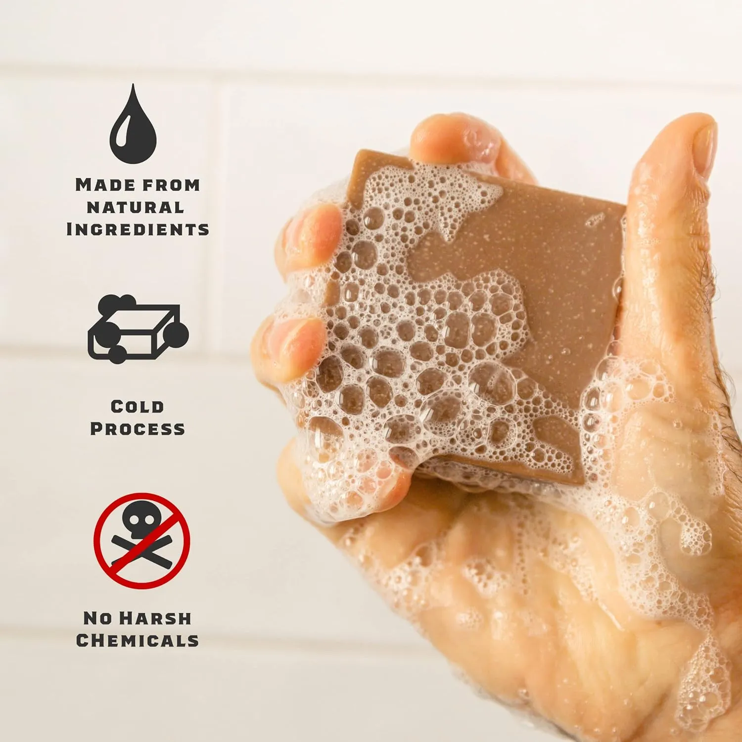 Dr. Squatch Natural Bar Soap for Men - Cold Process Soap with No Harsh Chemicals - Fresh Falls (5 oz, 10-Pack)