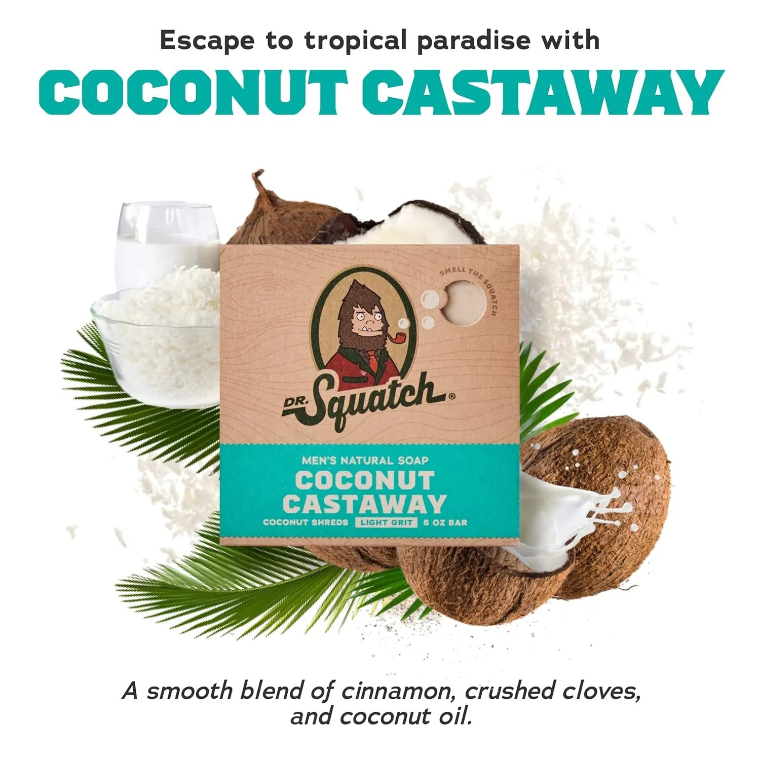 Dr. Squatch Natural Bar Soap for Men Variety Gift Set - Cold Process No Harsh Chemicals - Coconut Castaway, Wood Barrel Bourbon, Fresh Falls, Birchwood Breeze, Cool Fresh Aloe & more (5 oz, 10-Pack)