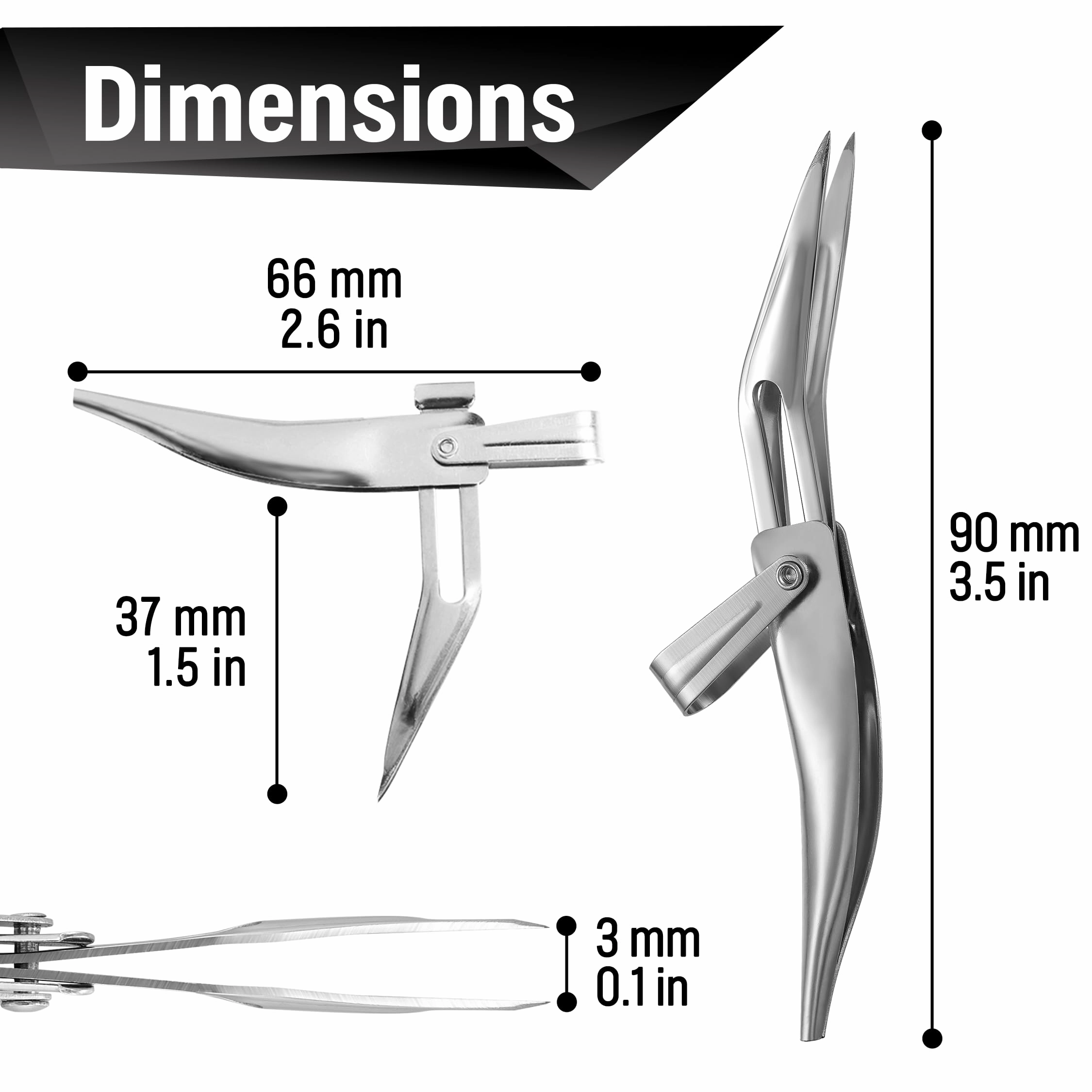 DUROX Splinter Tweezers for Splinter Removal – Sharp Pointy Tip to Extract Wood, Metal, Cactus Splinters – Foldable EDC Keychain Tool, First Aid Sliver Remover, Sliver Gripper Tweezers