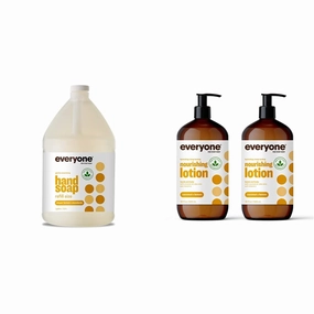 everyone for every body Liquid Hand Soap Refill, 1 Gallon, Meyer Lemon and Mandarin, Plant-Based Cleanser Nourishing Hand and Body Lotion, 32 Ounce