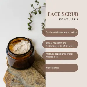 Exfoliating Scrub with Coconut, Vitamin E & JoJoba - Brightening Face & Body Scrub for Smooth, Moisturized Skin