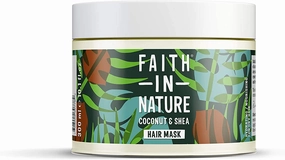 FAITH IN NATURE Natural Hair Mask - Vegan & Cruelty Free, No SLS or Parabens - 10.14 fl oz, Coconut & Shea Butter