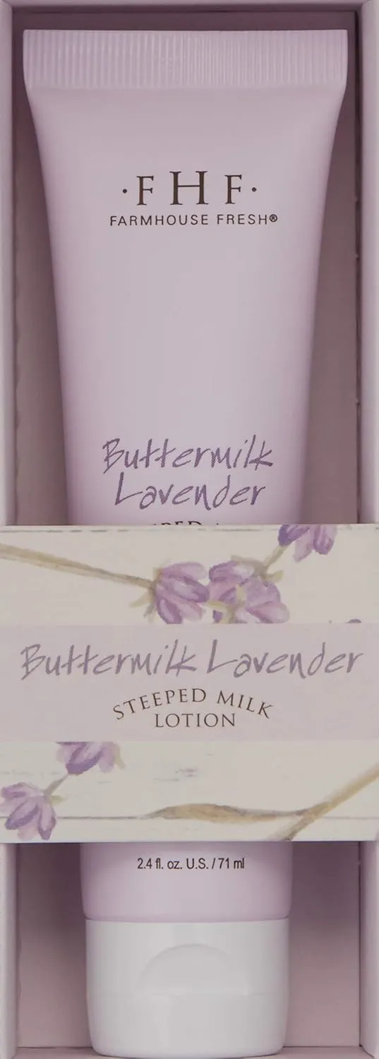 FarmHouse Fresh Buttermilk Lavender Steeped Milk Lotion for Hands, Lavender Cookie, 2 fl. oz.