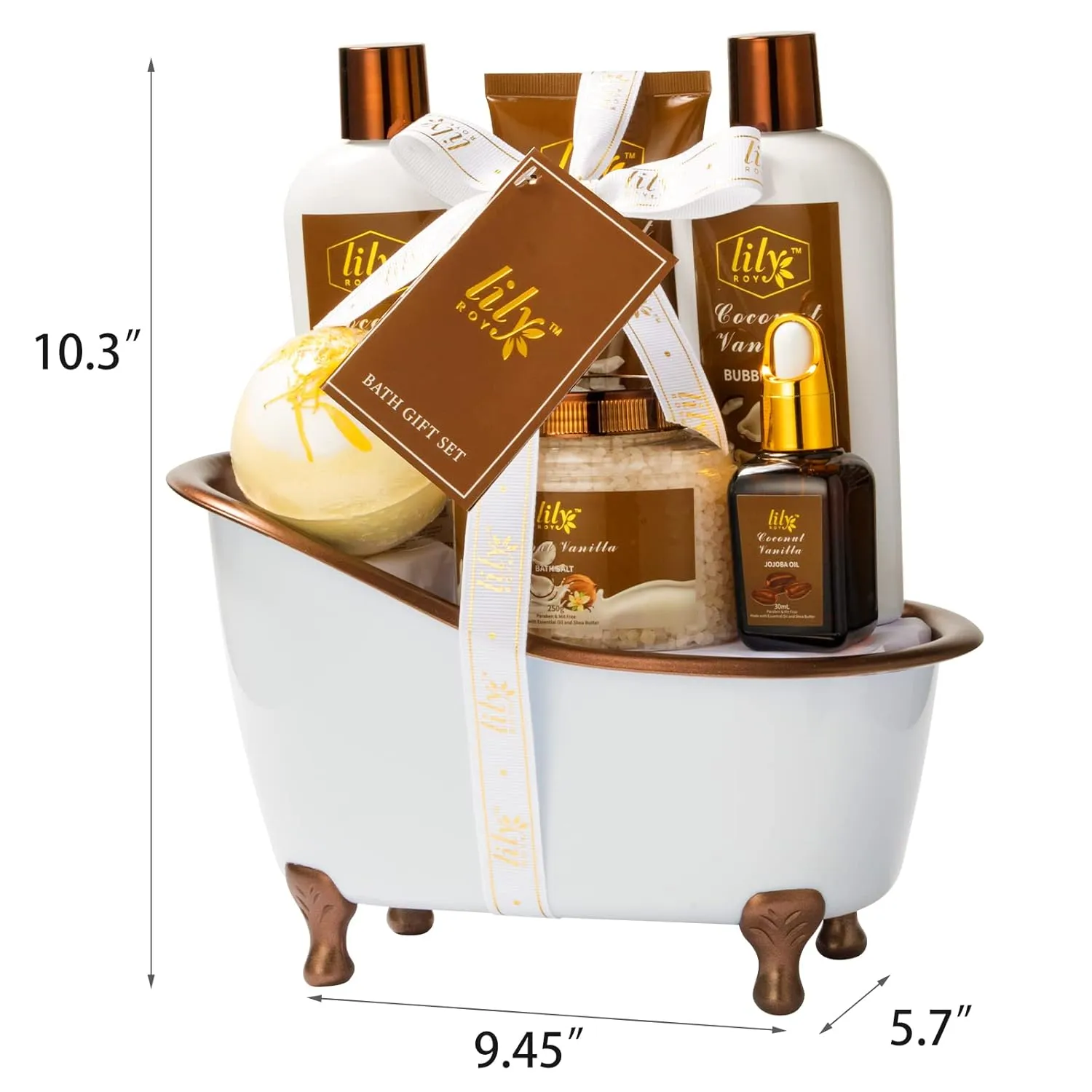 Fathers Day Gifts for Dad Men - 7-Piece Nourishing Bath & Body Gift Set for Women, Bath Gift Set with Bath Bomb | Perfect Christmas, Birthday Gifts Luxury Self Care Kit, Gift for Her Him All Occasions