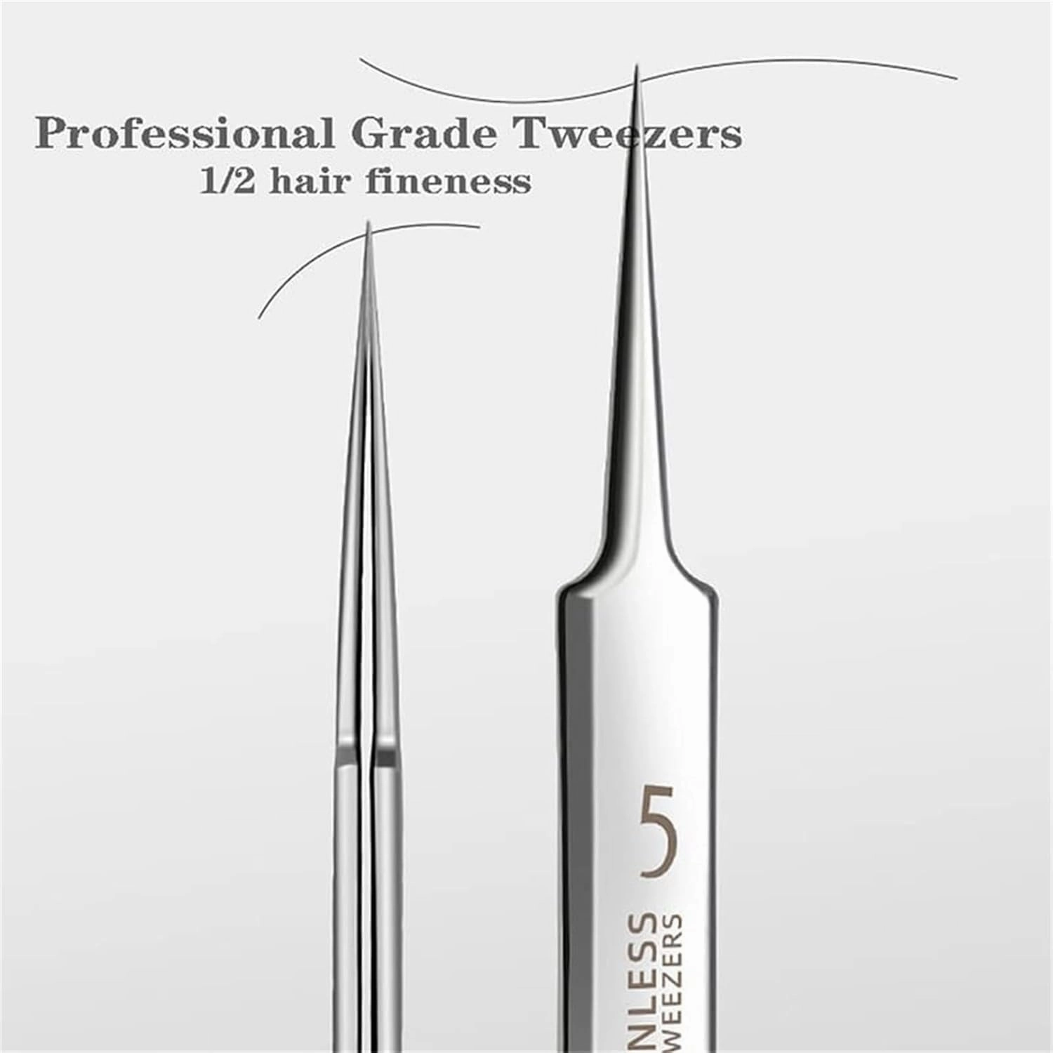 Fecong Stainless Steel Blackhead Removal Kit, 3 Sharp Pointed Tweezers for Men, Fecong Tweezers, Black Head Pore Removal, Facial Tools for Skin Care, Portable Storage Case, Easy to Clean (2pcs)