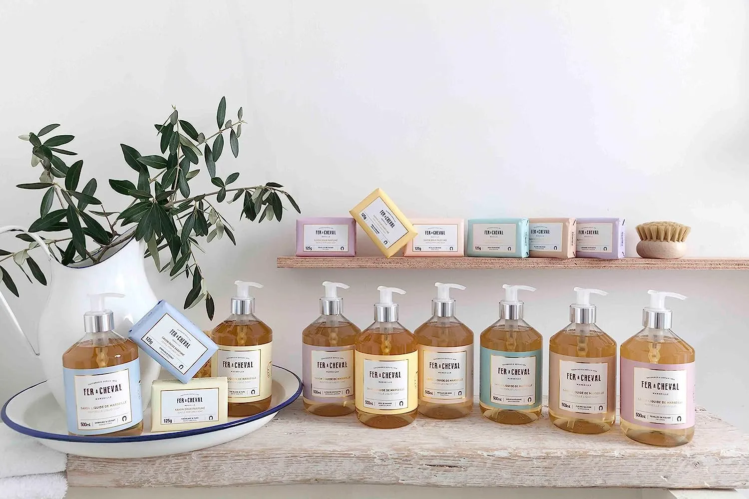 Fer à Cheval Savon Liquide De Marseille Soap, Luxury French Hand Soap Energizing Lavender Liquid Savon Marseille Soap, 500ml/16.9fl oz
