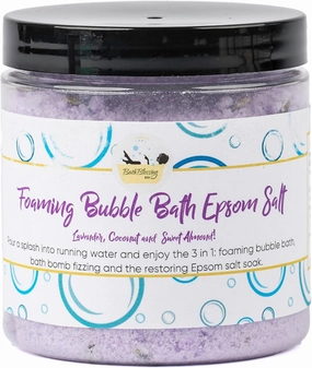 Foaming Bubble Bath Epsom Salt - Natural Lavender, Coconut and Sweet Almond