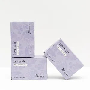 FONTANA CANDLE CO. - Lavender Scented Soap Bars | 3 Pack | Natural Moisturizing Soap Bar | With Shea Butter, Coconut Oil, Essential Oils | Eco Friendly