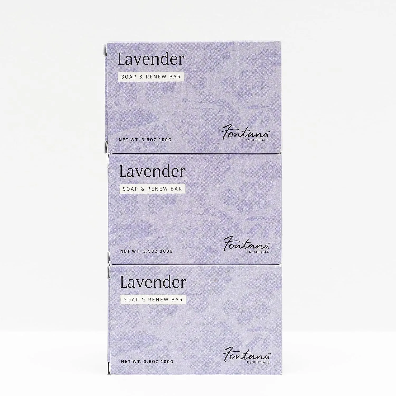 FONTANA CANDLE CO. - Lavender Scented Soap Bars | 3 Pack | Natural Moisturizing Soap Bar | With Shea Butter, Coconut Oil, Essential Oils | Eco Friendly