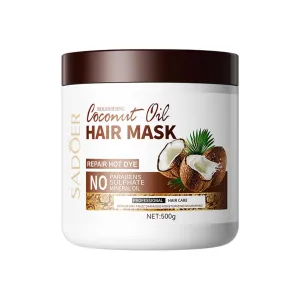 For SADOER coconut hair mask,deep nourishing and moisturizing treatment hair,soothes hair shine,hair conditioning mask 500g
