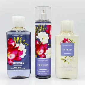 Freesia Bath & Body 3-Piece Bundle | Body Wash, Fine Fragrance Mist and Daily Nourishing Body Lotion