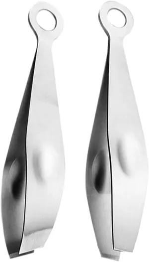 Garneck 2pcs Tweezers Ergonomic Metal Hair Removal Tool for Kitchen Use Flat Slant Tips for Effortless Plucking of Chicken Hair