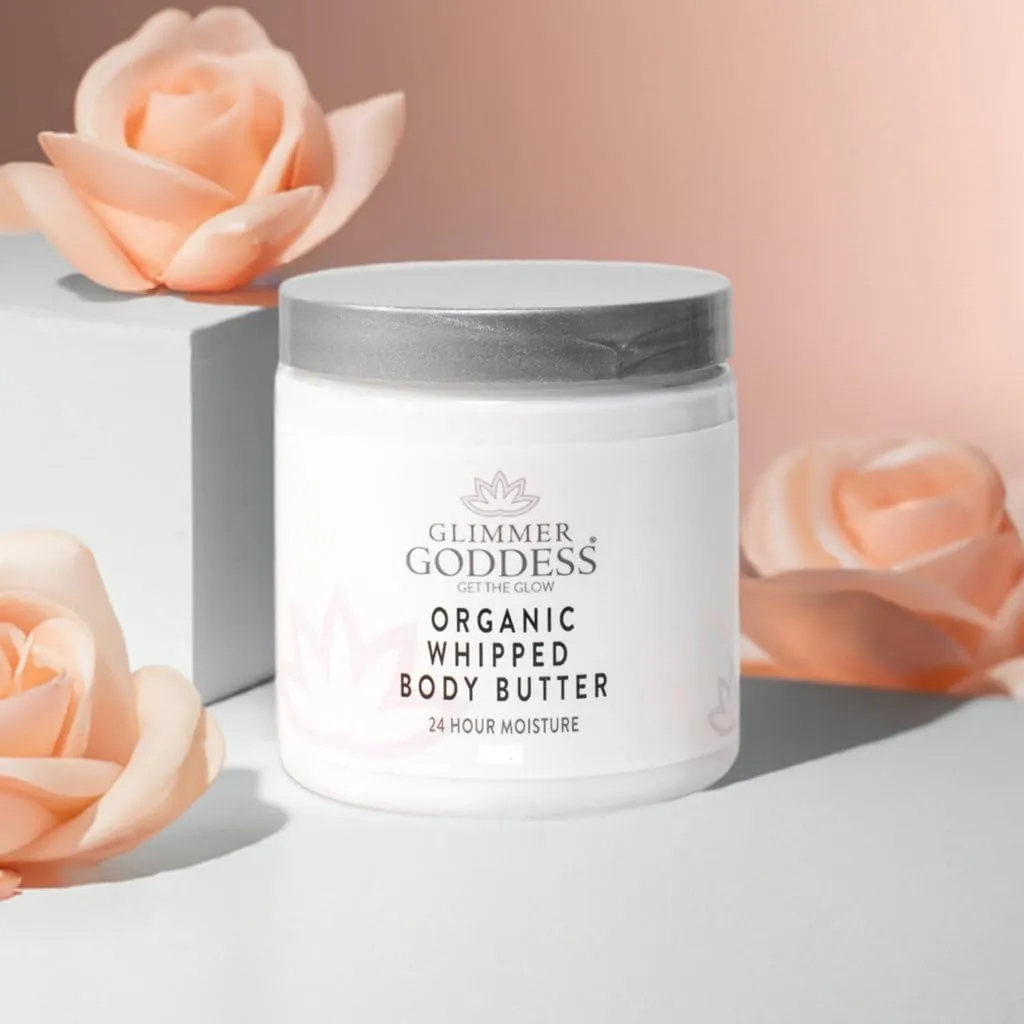 GLIMMER GODDESS Organic Body Butter - 8oz (Coconut Vanilla)