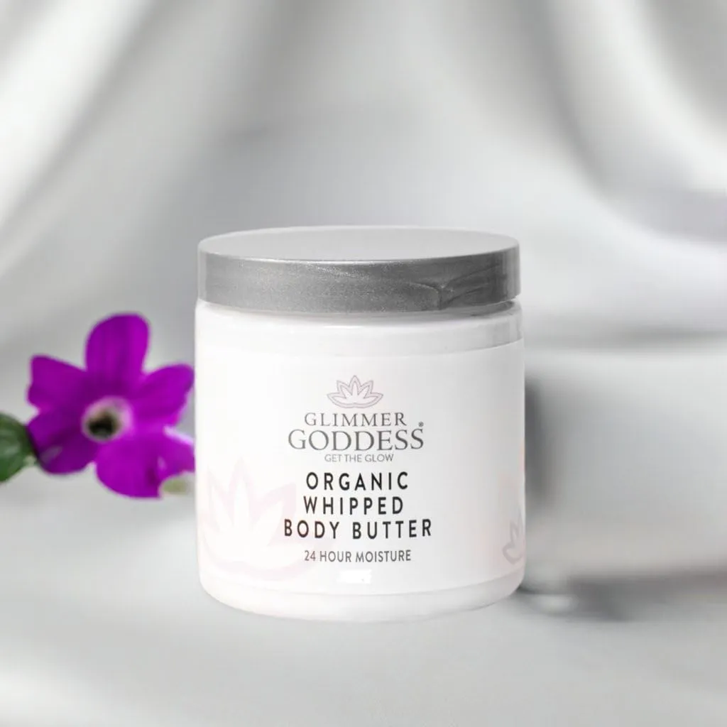 GLIMMER GODDESS Organic Body Butter - 8oz (Coconut Vanilla)