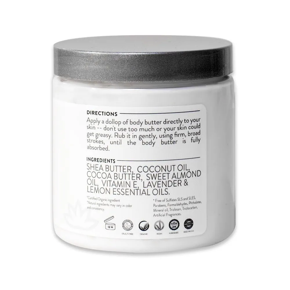 GLIMMER GODDESS Organic Body Butter - 8oz (Coconut Vanilla)