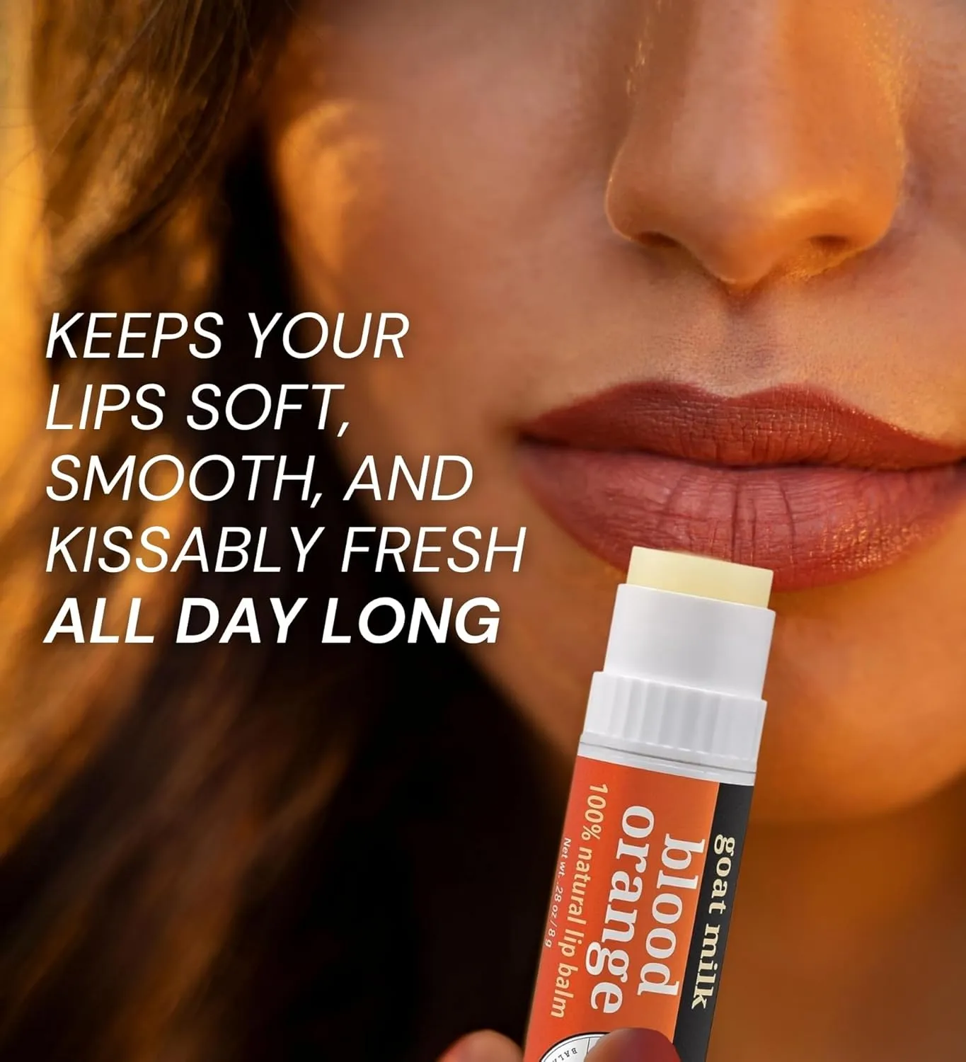 Goat Milk Blood Orange Scent Lip Balm 0.28 oz Bundle with Nail Clipper - Moisturizing Lip Milk with Shea Butter, Coconut Oil, and Beeswax - Repair Chapped Lips - (7 Items)