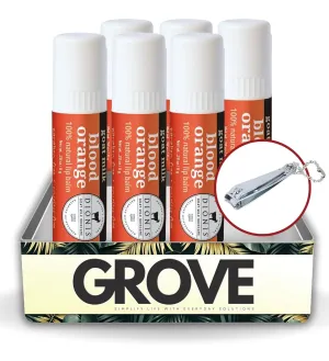 Goat Milk Blood Orange Scent Lip Balm 0.28 oz Bundle with Nail Clipper - Moisturizing Lip Milk with Shea Butter, Coconut Oil, and Beeswax - Repair Chapped Lips - (7 Items)