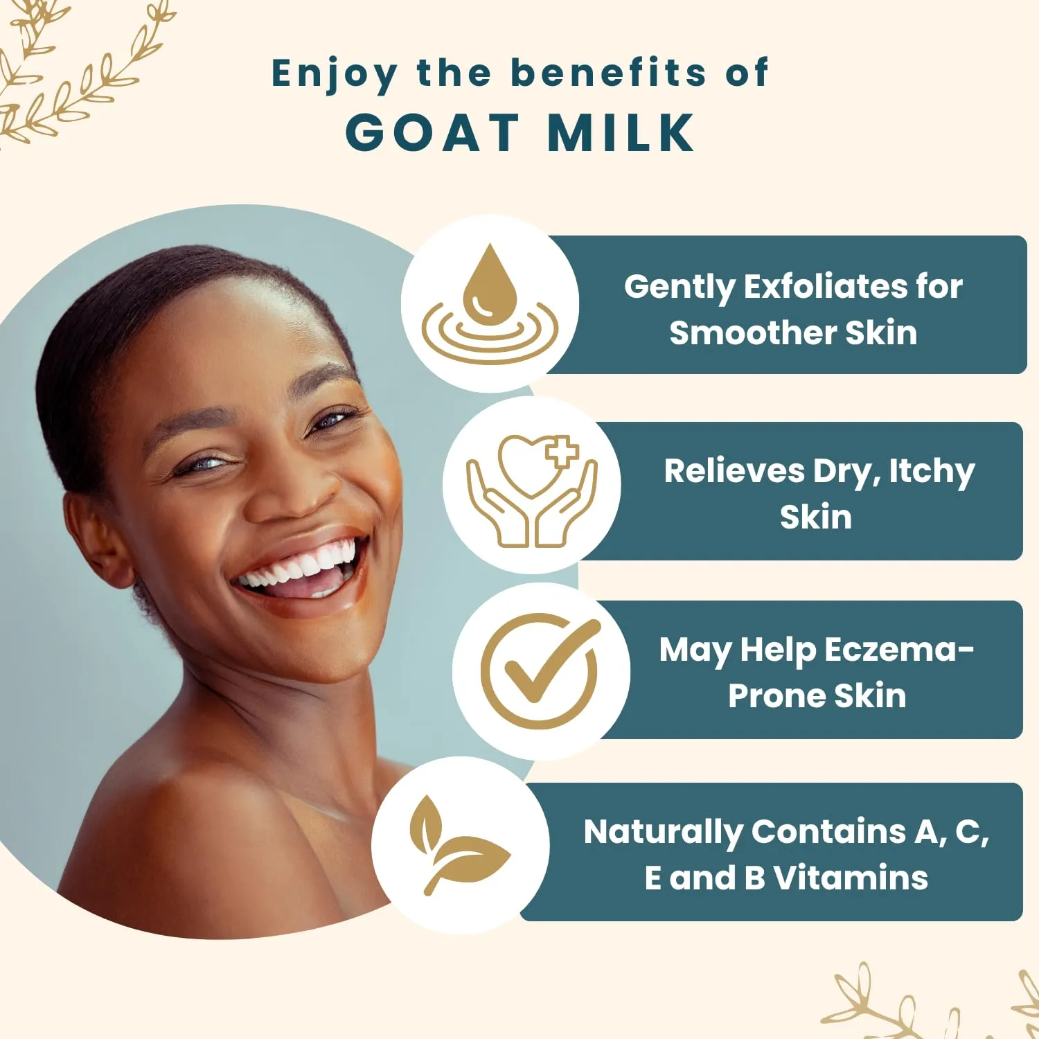 Goat Milk Lotion, Vanilla Bean - Home & Away Set, Natural, Body/Hand - Goat Milk Hand Cream for Women and Men - Dry Skin Relief - Vanilla Lotion - 8oz & 2oz Travel Size Tube
