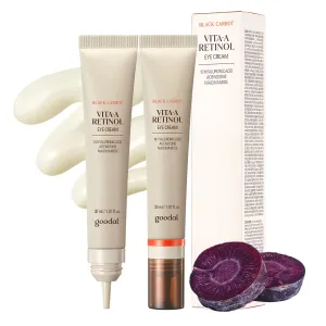 GOODAL Black Carrot Vita-A Retinol Eye Cream, Daily Cream for Under Eye, Smoothing Skin Care, K-Beauty, Korean Skincare