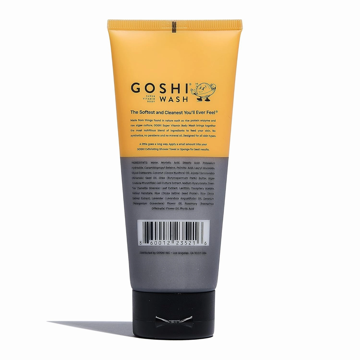 GOSHI Super Vitamin Body Wash 3.4 oz - pH-Balanced Exfoliating Body Wash for Men and Women - For All Skin Types