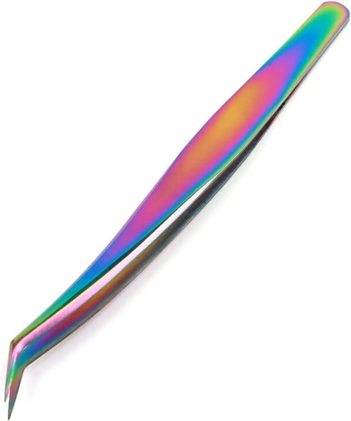 Hair Removal Tweezers Eyelash Beauty Tweezers Eyelash Grafting Stainless Steel Tweezers Planting False Eyelashes Auxiliary Device Colorful Titanium