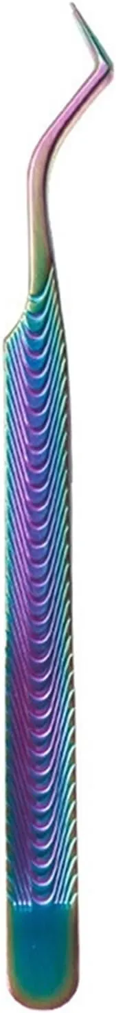 Hair Removal Tweezers Eyelashes Tweezers Superhard Tweezers Precision Anti-Static Tweezers Makeup Tools For Eyelash Extensions Tweezers(Silver)