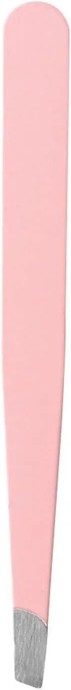 Hair Removal Tweezers Professional Eyebrow Tweezers Stainless Steel Point Tip/Slant Tip/Flat Tip Hair Removal Makeup Tool Kit Tweezers(Pink01) (Pink01)