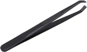 Hair Removal Tweezers Professional Stainless Steel Makeup Light Slant Tip Hair Removal Eyelashes Eyebrow Tweezers Makeup Tool(Black)