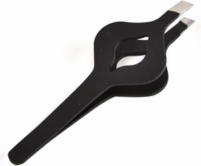 Hair Removal Tweezers Slant Tip Hair Removal Tweezers Stainless Steel Slanted Flat Point Tip Removal Professional Eye Brow Tweezers Tweezers (One Color)