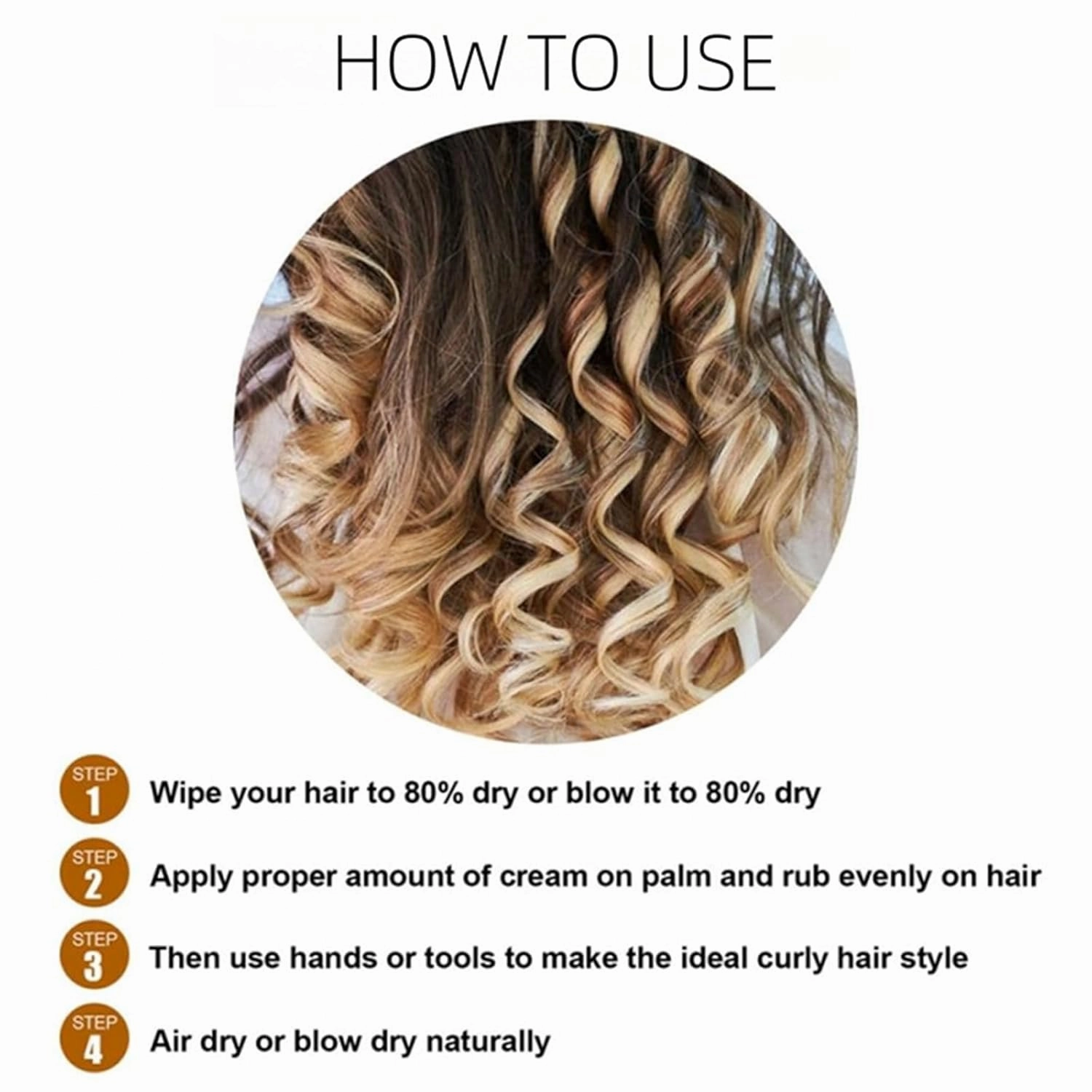 Hairhalo Curl Defining Cream, Hair Halo Curl Defining Cream, Curl Defining Cream, Curl Cream for Curly Hair Anti Frizz, Moisturizing, Smoothing for Curly & Wavy Hair (1, 2Pcs)