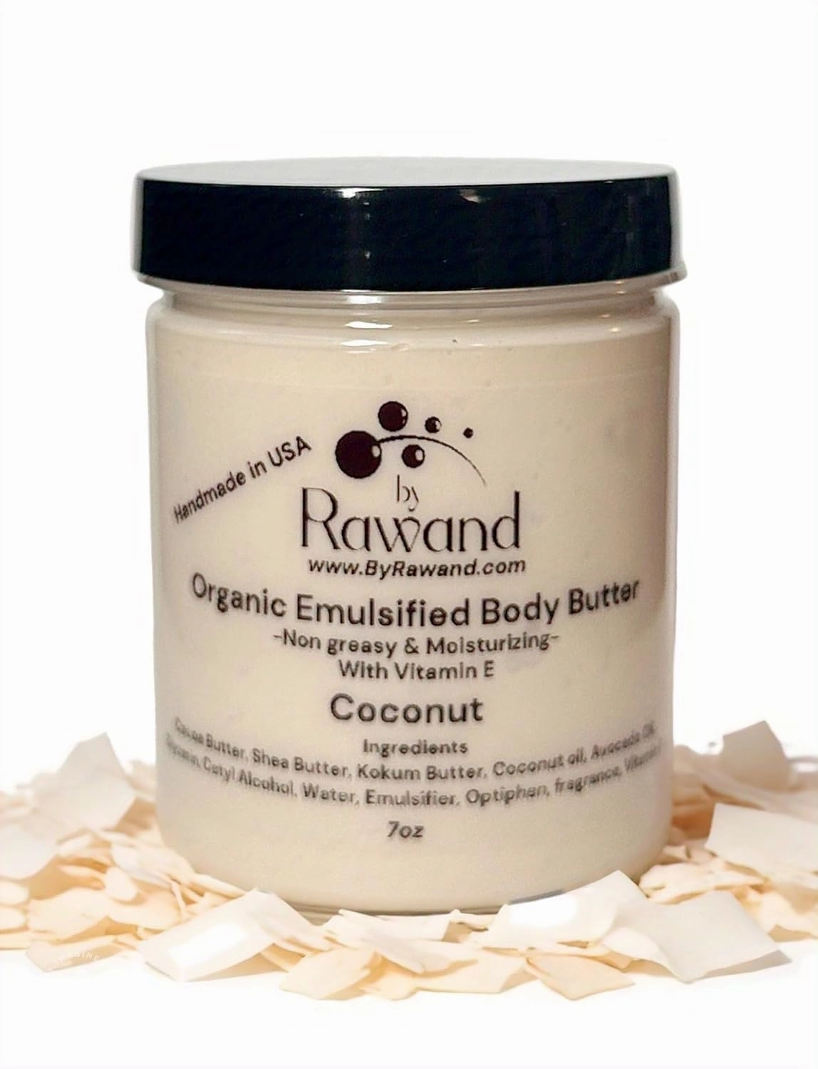 Handmade Luxurious Emulsified Body butter with Hyaluronic Acid & Shea, Kokum & Cocoa butter based with natural oils - non greasy, moisturizing, Rich (Coconut)