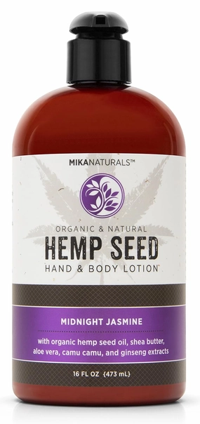 Hemp Seed Hand & Body Lotion (Midnight Jasmine), 16 fl. oz.