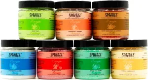 Hot Tub & Spa Bath Salt Aromatherapy Crystals - Spazazz Escape Collection 4 Oz 7-Pack Sampler & Hot Cold Towel - Lavender, Lime Coconut, Green Tea, Vanilla Jasmine, Kiwi Pear, Grapefruit, Pomegranate