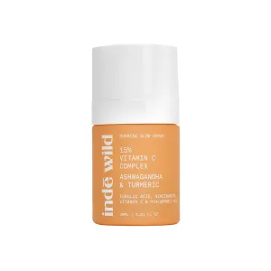i..n..d.ē. w.i.l.d S.u.n.r..ise Glow 15% Vitamin C Serum (30 ml) | With Turmeric, Niacinamide, Ashwagandha, and Hyaluronic Acid Brightening, Anti-Aging and Dry Skin