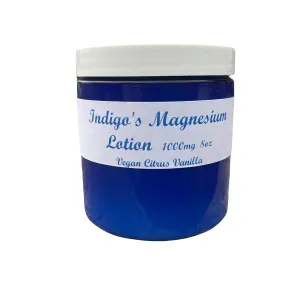 Indigo's Vegan Magnesium Lotion 1000mg (Vegan Citrus Vanilla, 8oz)