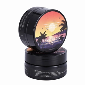 Intense Tanning Gel for Outdoor Sun & Sunbeds | Fast-Acting Tan Accelerator with Olive Oil & Coconut Oil | Water-Resistant Bronzing Gel Enriched with Vitamin A   E for Hydrated Skin (2pc)